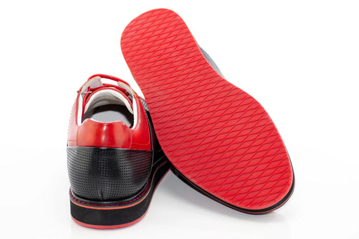 Black and Red Leather Dress Sneaker