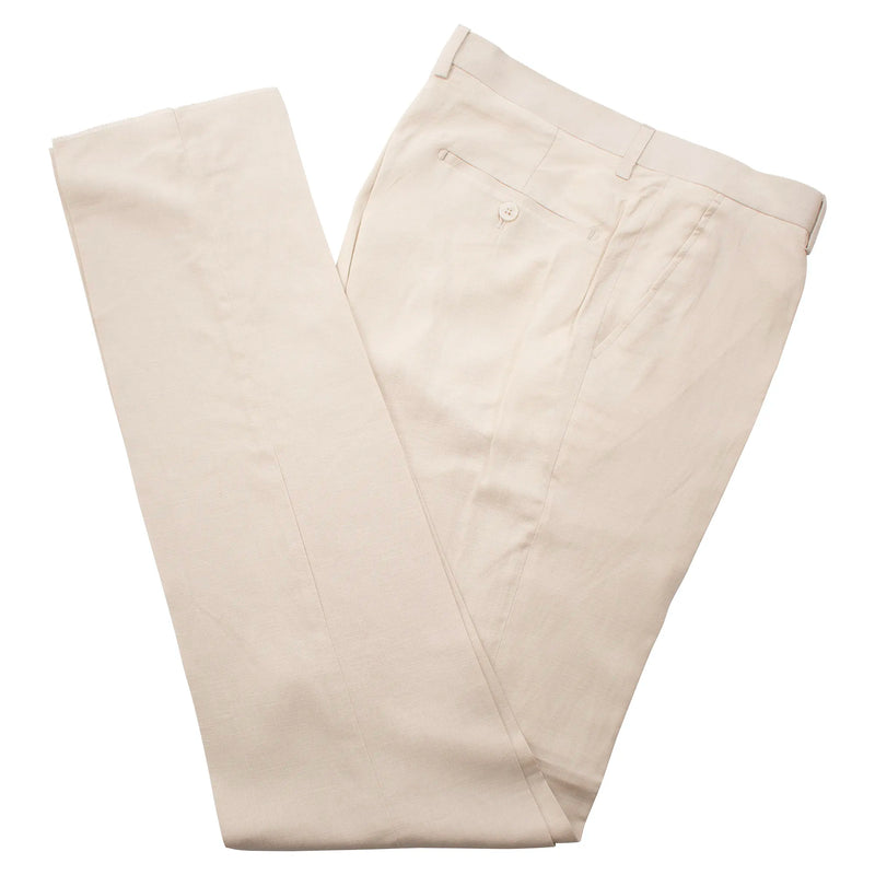 Natural Linen 3-Piece Tailored-Fit Suit