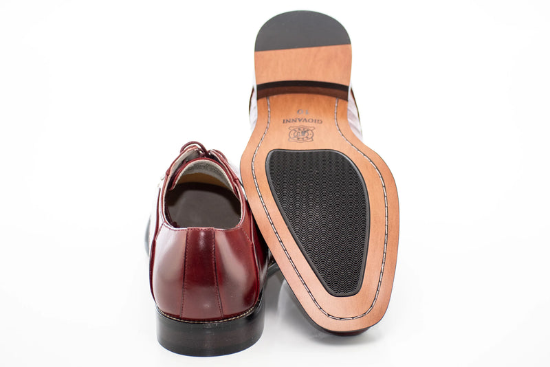 Crocodile Textured Leather Derby Dress Shoes