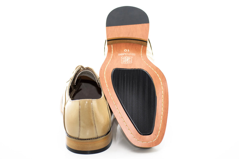 Crocodile Textured Leather Derby Dress Shoes