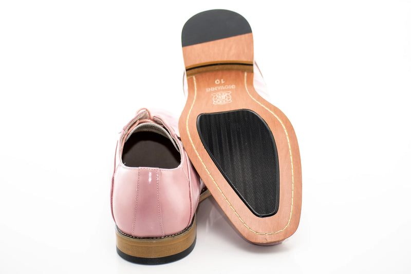 Crocodile Textured Leather Derby Dress Shoes