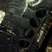 Black with Gold Flora Modern-Fit Tuxedo Jacket