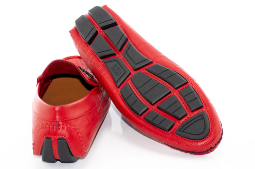 Red Designer-Bit Driver Loafer