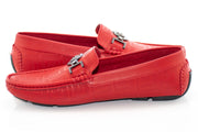 Red Designer-Bit Driver Loafer