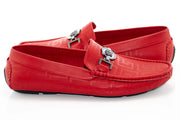 Red Designer-Bit Driver Loafer