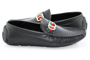 Black Driver Loafer with Designer "CG" Bit