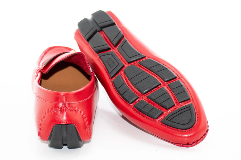 Red Driver Loafer with Designer "CG" Bit