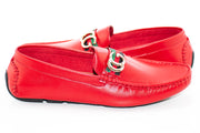 Red Driver Loafer with Designer "CG" Bit