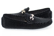 Black Checkered Velvet Driver with Gold Snaffle