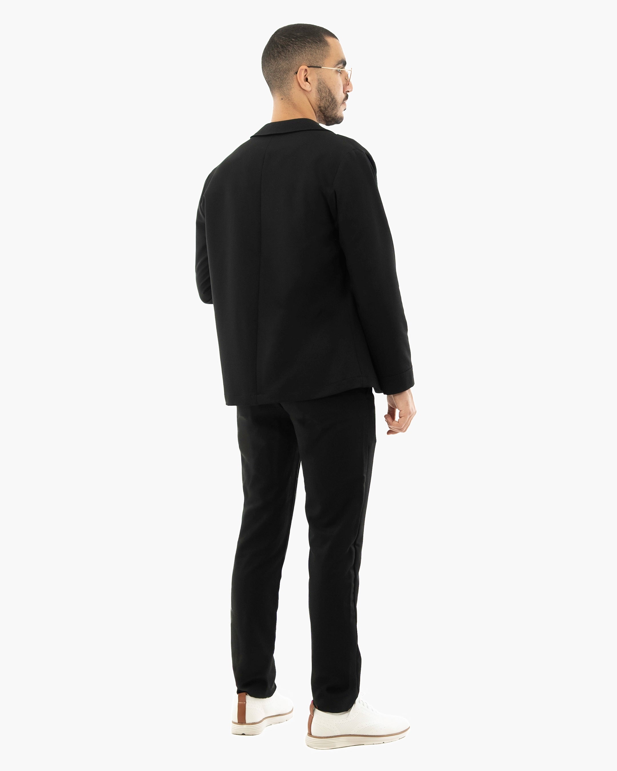 Black Casual 2-Piece Suit