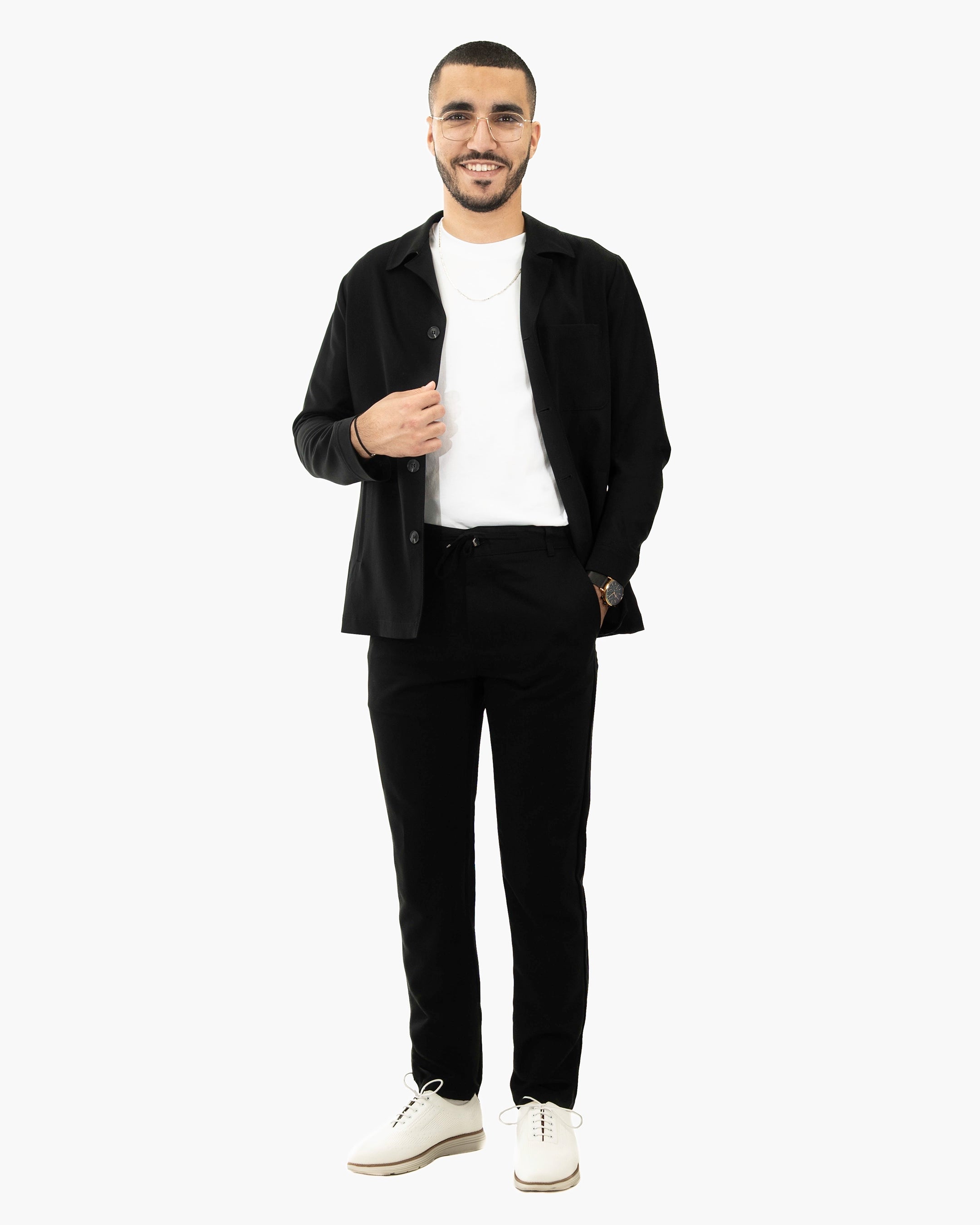 Black Casual 2-Piece Suit