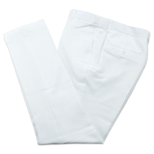 Men's Solid White Slim-Fit Dress Pants