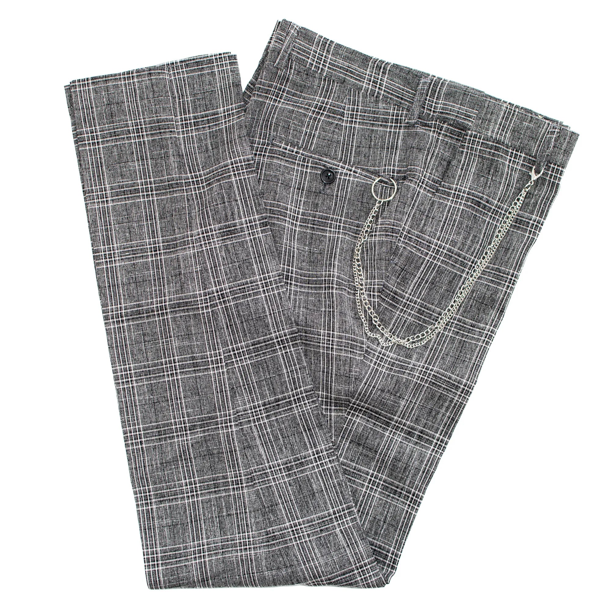 Black Plaid Dress Pants