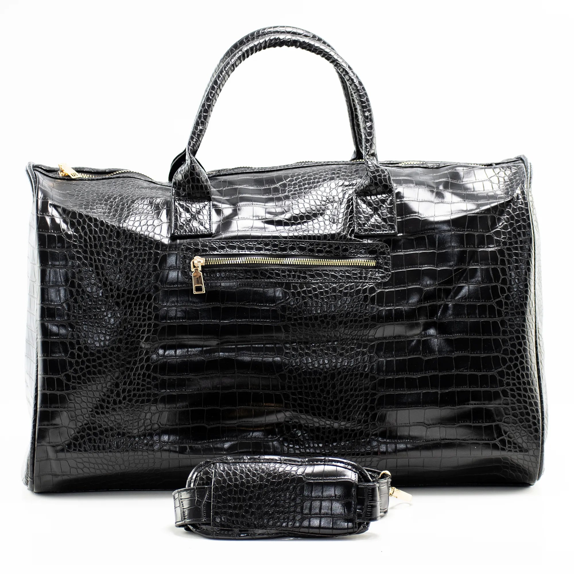 Black Leather Travel Bag