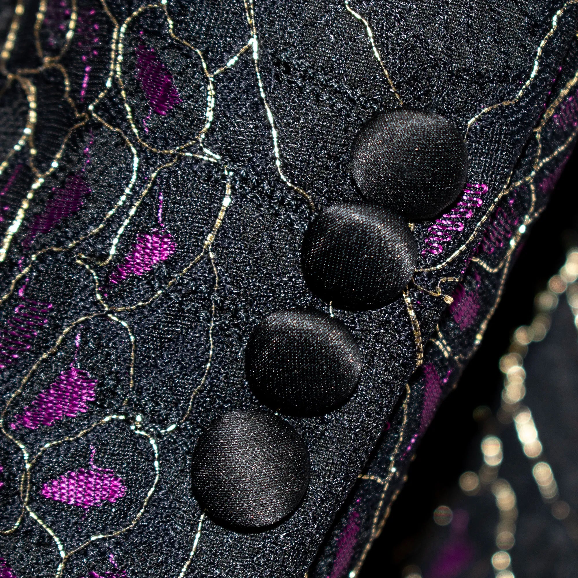 Purple and Gold Floral Modern-Fit Jacket