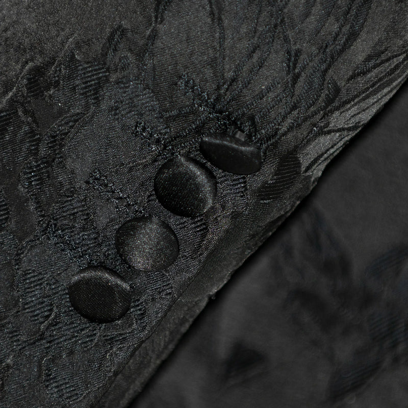 Black Floral Shawl Collar Dinner Jacket