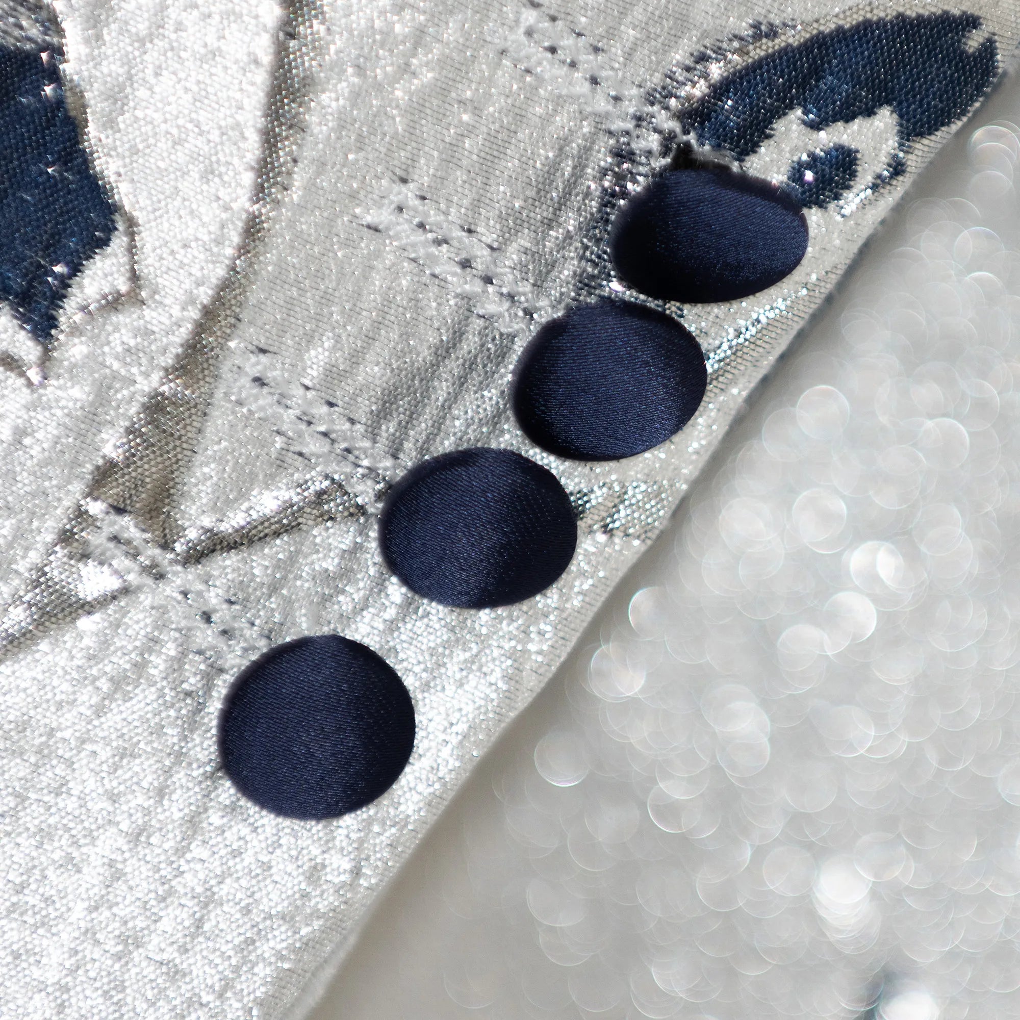 Navy Floral Embroidered Dinner Jacket