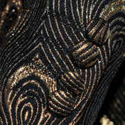 Black and Gold Ogee Slim-Fit Tuxedo Jacket