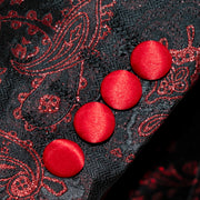 Red Paisley Slim-Fit Tuxedo Jacket