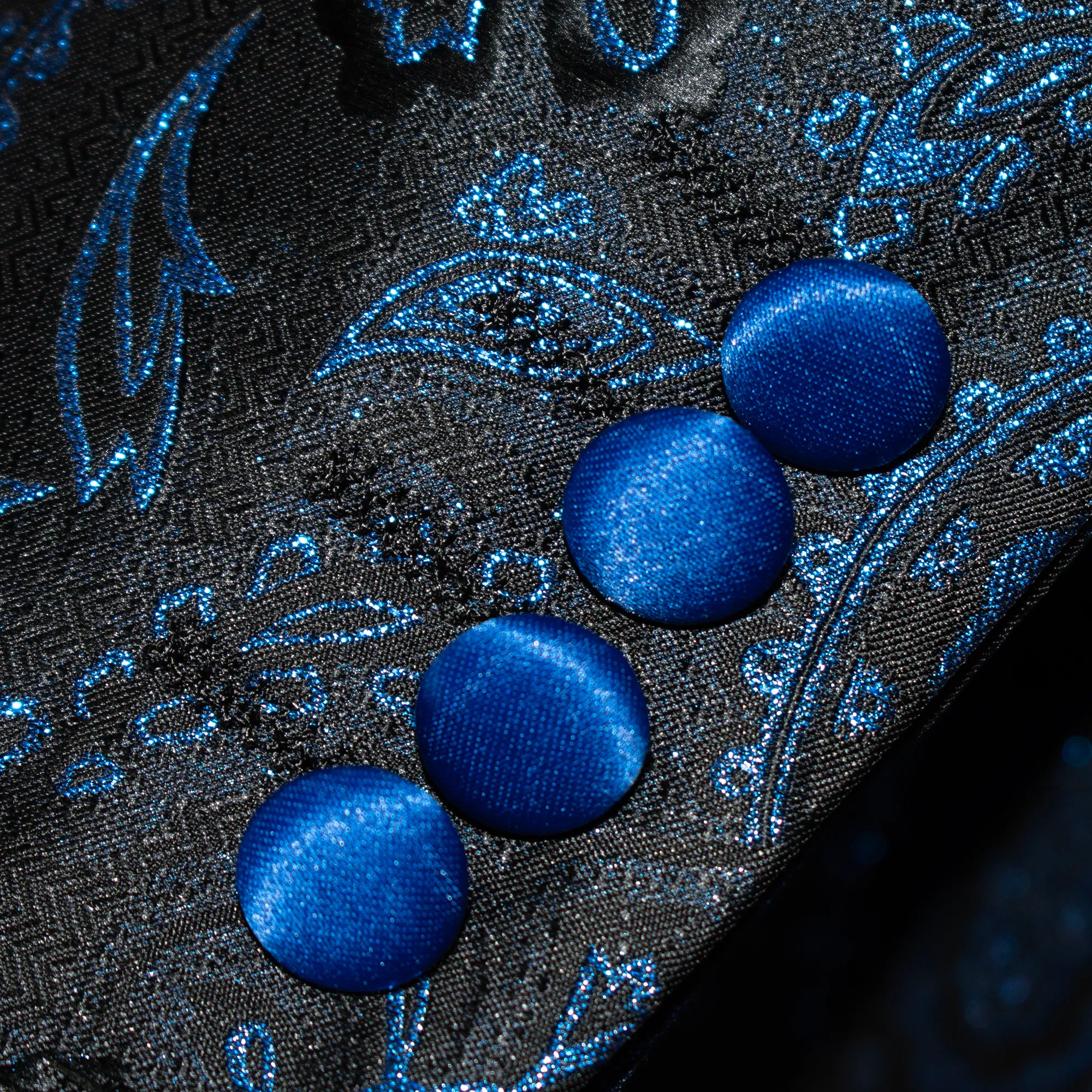Royal Blue Paisley Slim-Fit Tuxedo Jacket