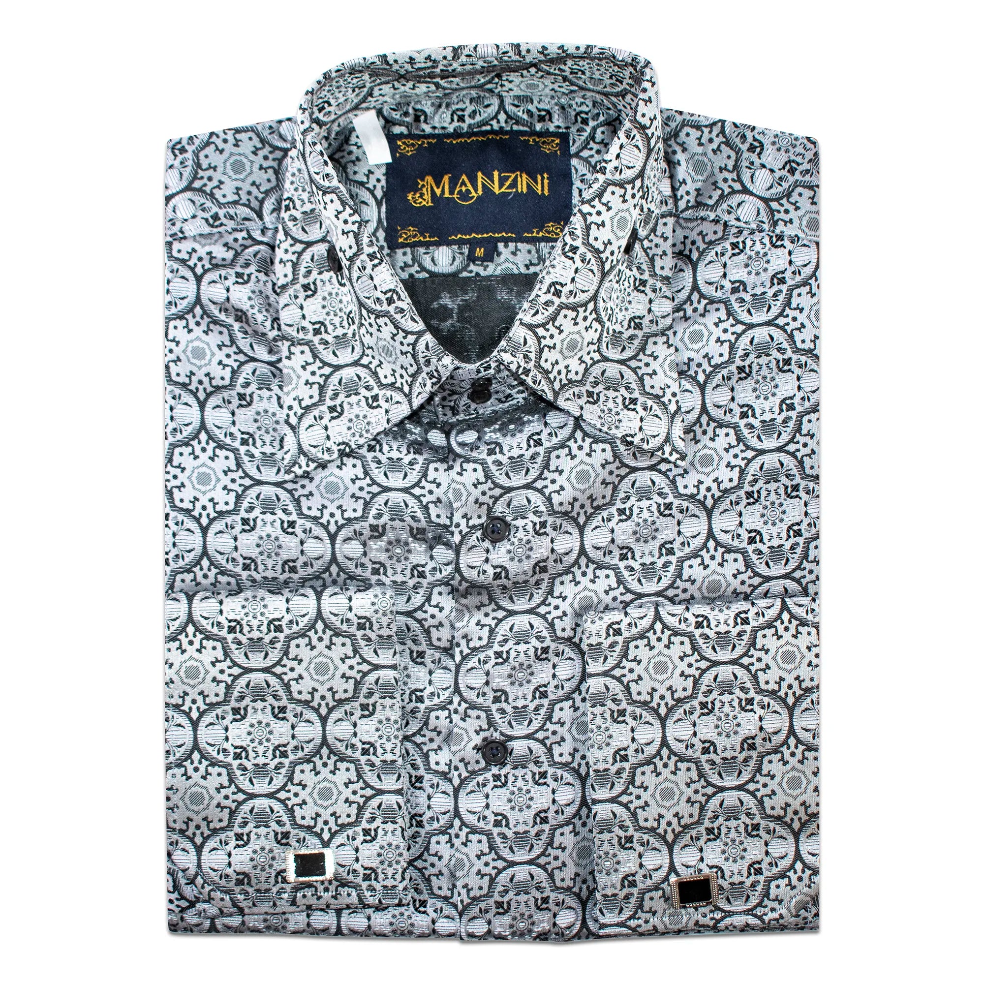 Silver Quatrefoil Regular-Fit Shirt
