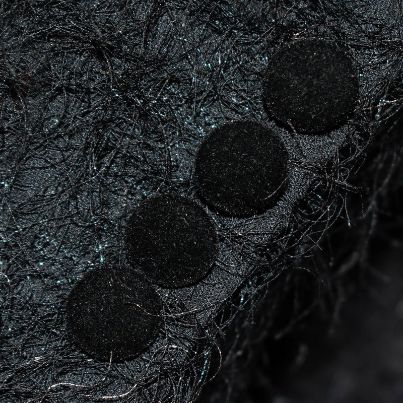 Black Faux Fur Modern-Fit Tuxedo Jacket