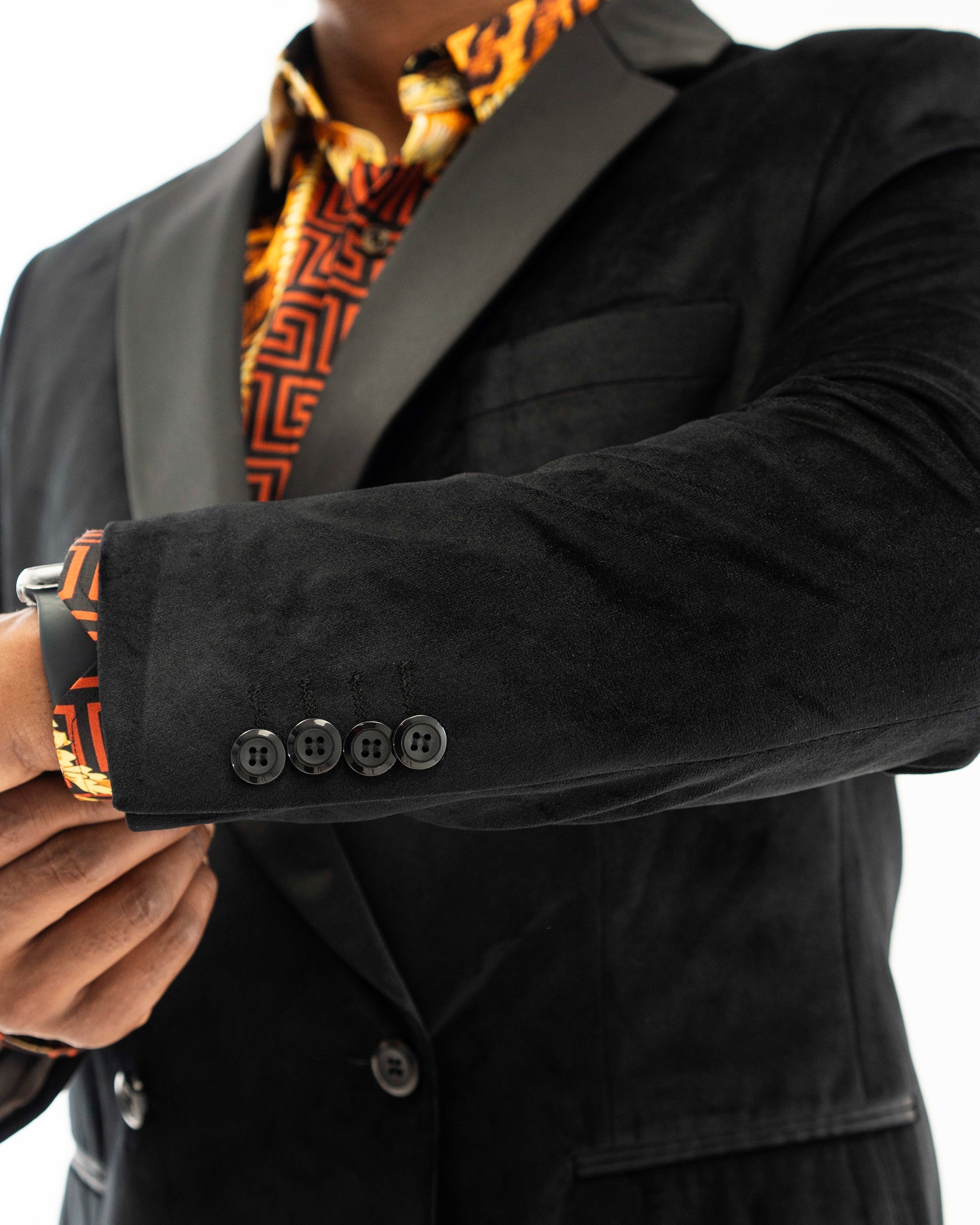 Black Velvet Modern-Fit Tuxedo Jacket