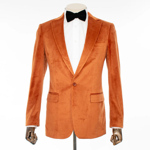 Rust Velvet Slim-Fit Dinner Jacket