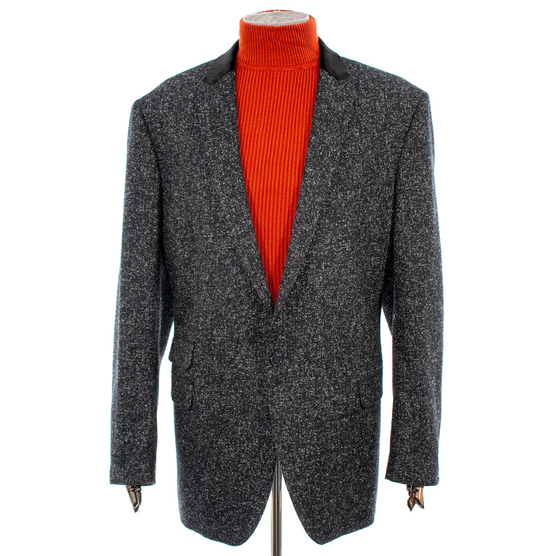 Black Wool Modern-Fit Overcoat