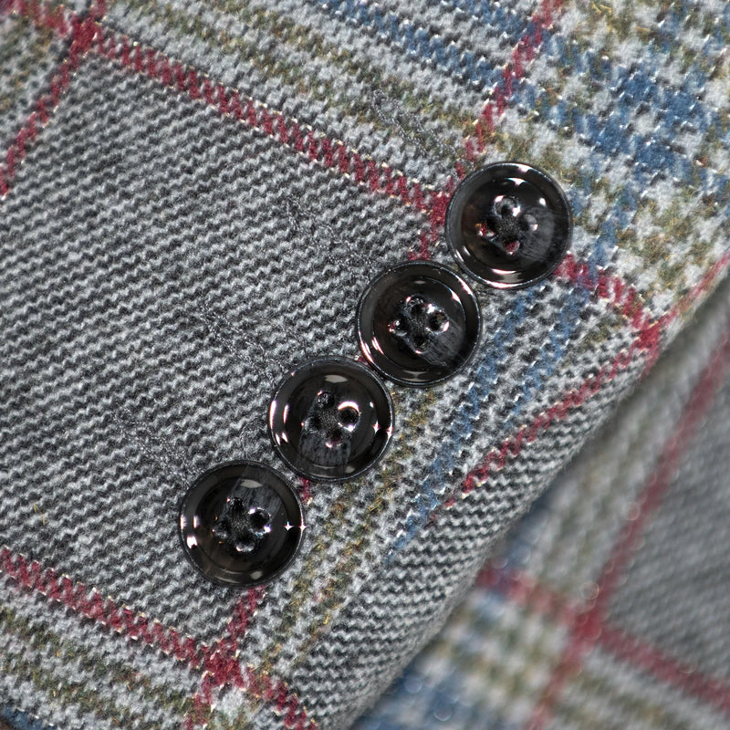 Charcoal Wool Plaid Jacket With Removable Fleece Liner
