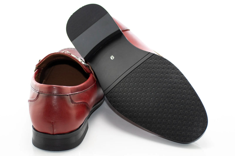 Burgundy Slip-On Loafer with Snaffle Bit