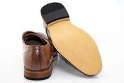 Brown Double-Monk Strap Cap-Toe