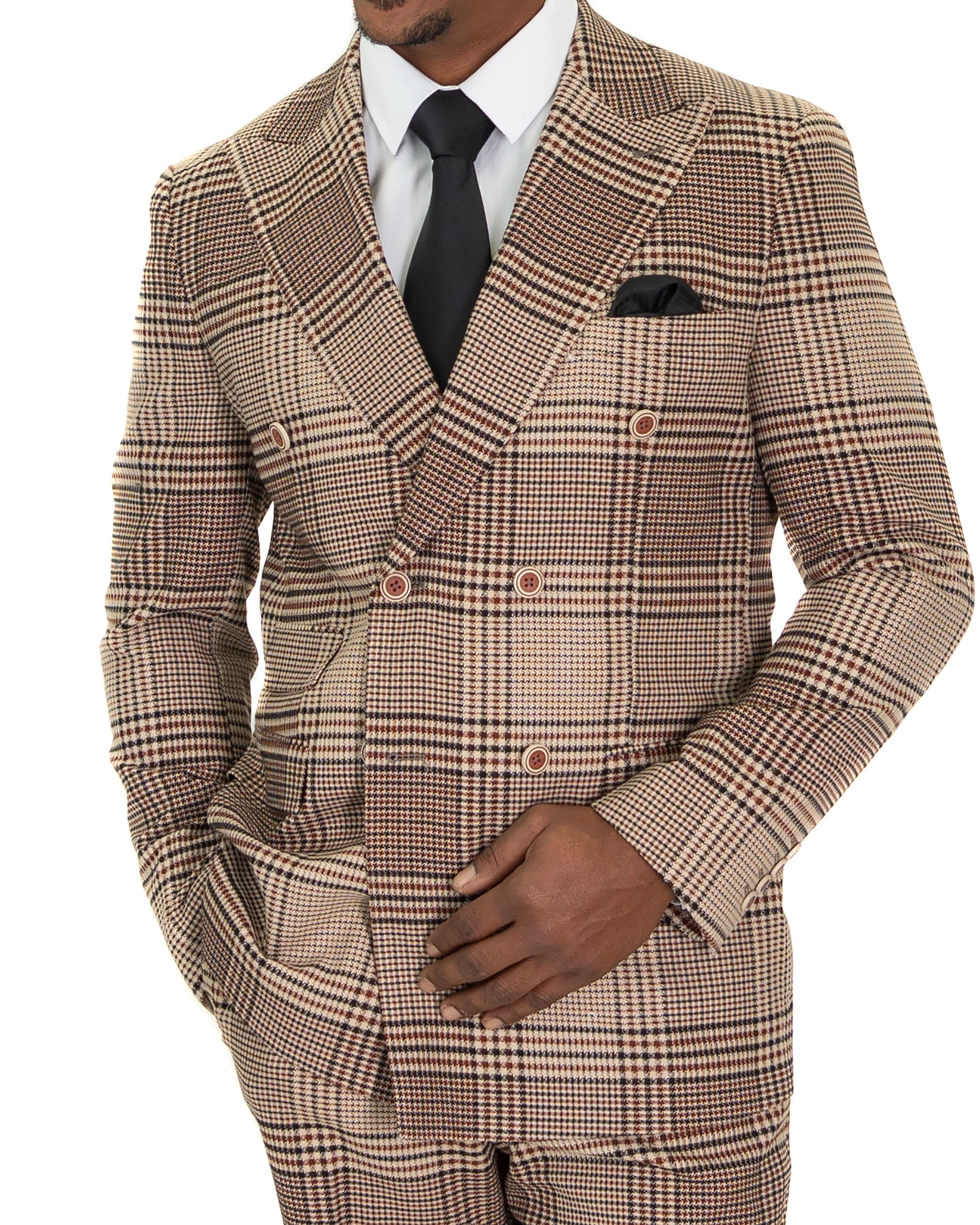 Dupplin-Check 3-Piece Tailored-Fit Suit