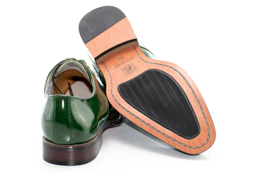 Green Wingtip Derby Lace-Up