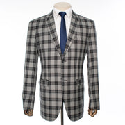 Black Plaid 3-Piece Tailored-Fit Suit