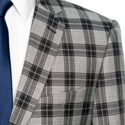 Black Plaid 3-Piece Tailored-Fit Suit