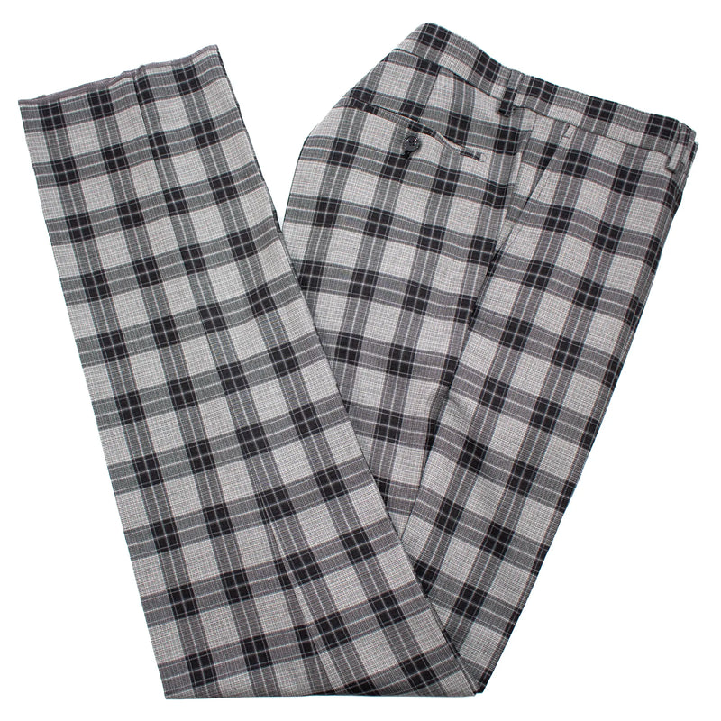 Black Plaid 3-Piece Tailored-Fit Suit