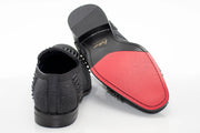 Men's Black Studded Spiked Dress Loafer