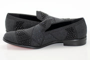 Men's Black Studded Spiked Dress Loafer