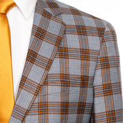Copper Plaid 3-Piece Tailored-Fit Suit