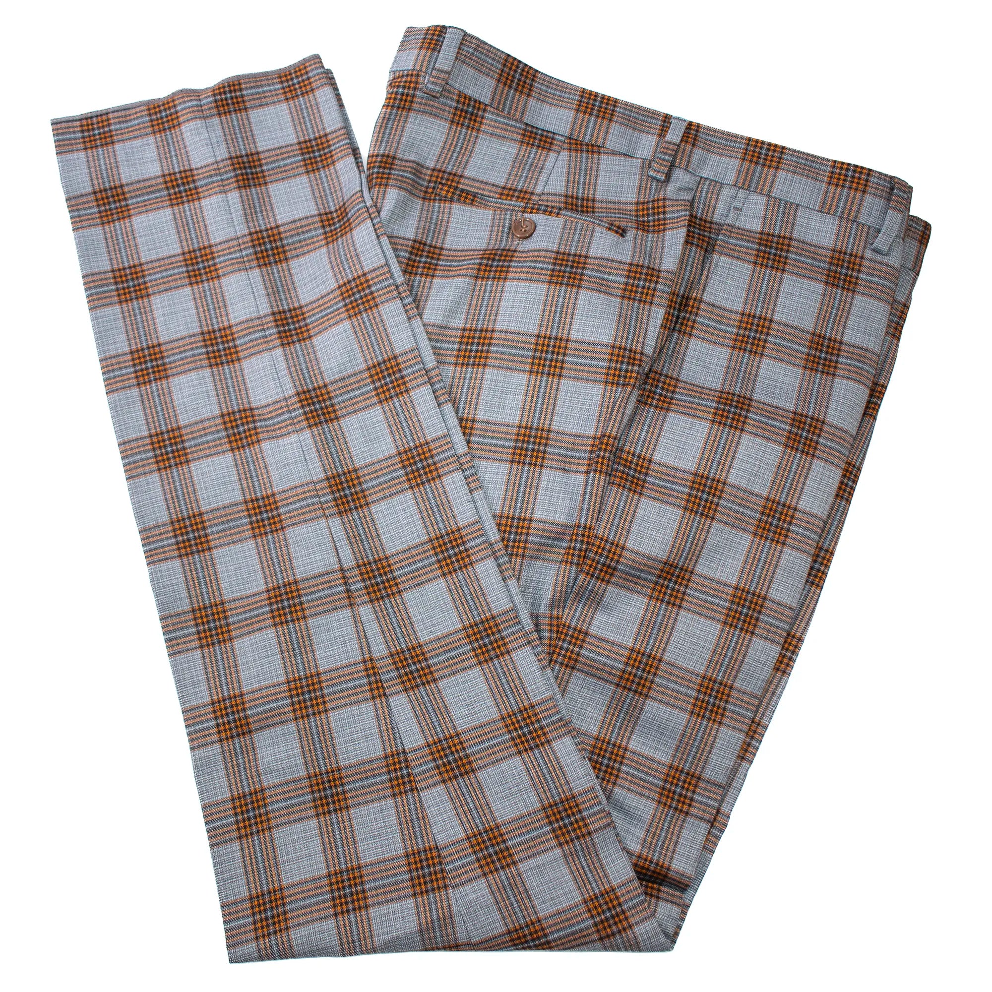 Copper Plaid 3-Piece Tailored-Fit Suit