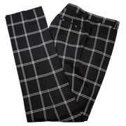 Jet Black Plaid 3-Piece Tailored-Fit Suit