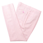 Men's Dusty Rose And Black 3-Piece Suit With Peak Lapels