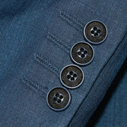 Men's Navy Blue 3-Piece Suit With Peak Lapels