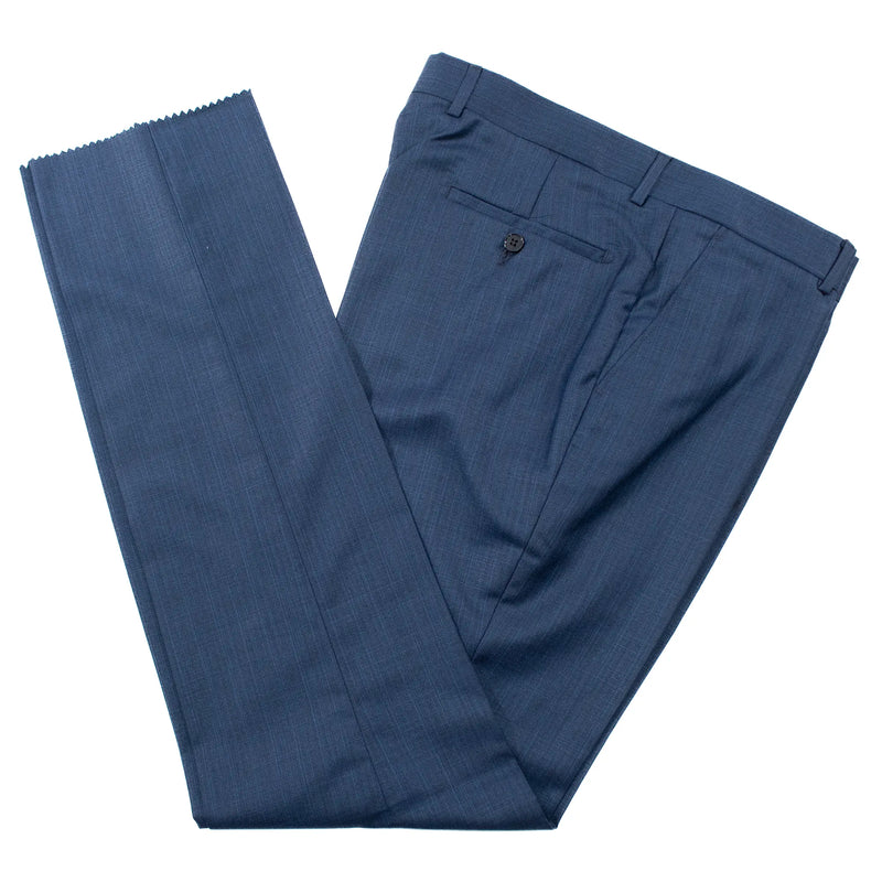 Men's Navy Blue 3-Piece Suit With Peak Lapels