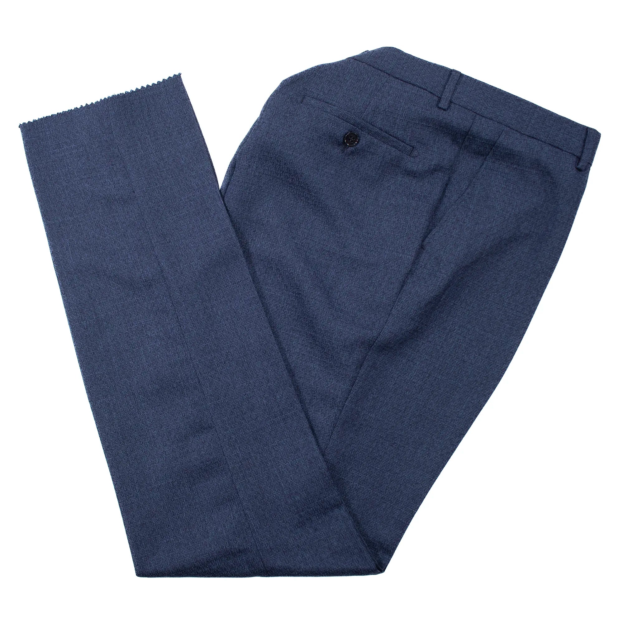 Men's Sapphire Blue And Rust 3-Piece Suit With Peak Lapels