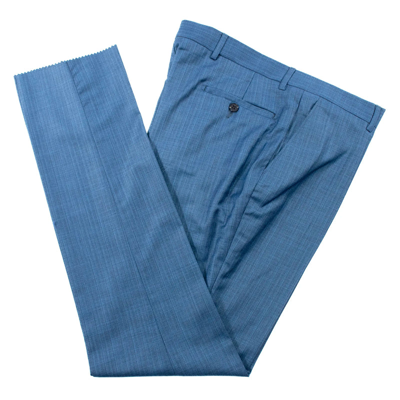 Men's Sapphire Blue 3-Piece Suit With Peak Lapels