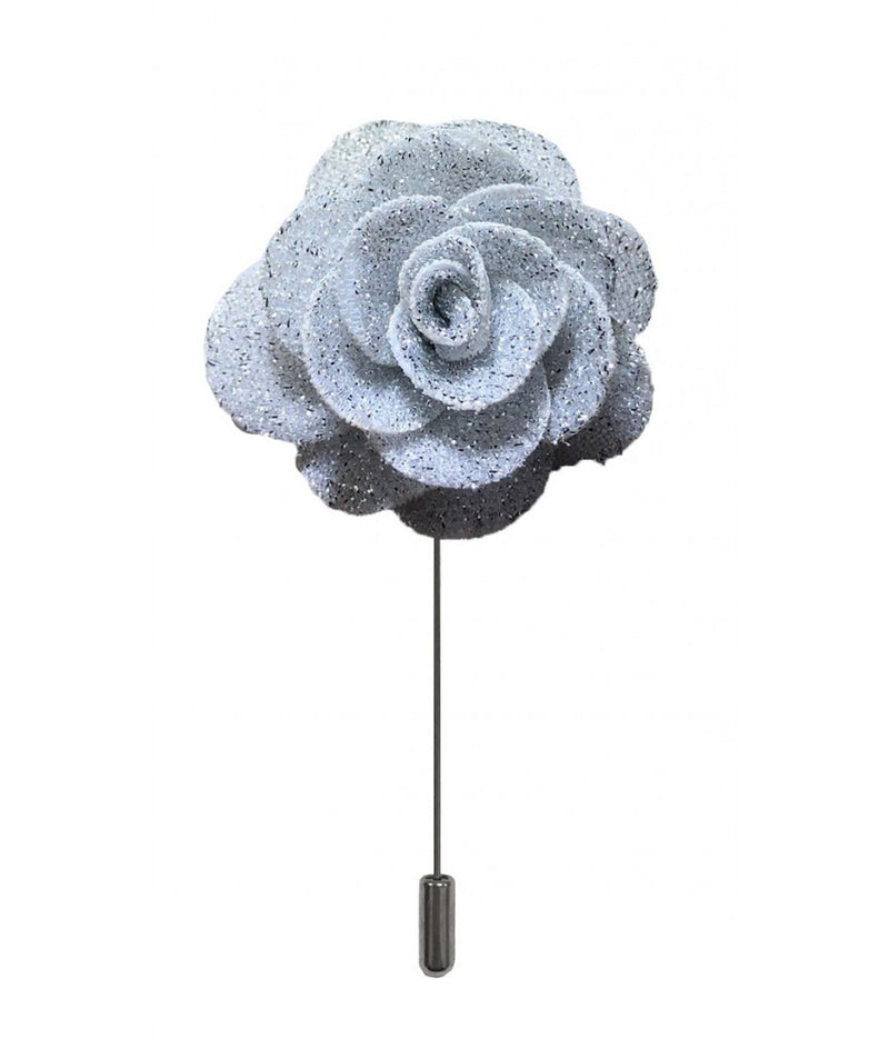 Glitter Flower Lapel Pin