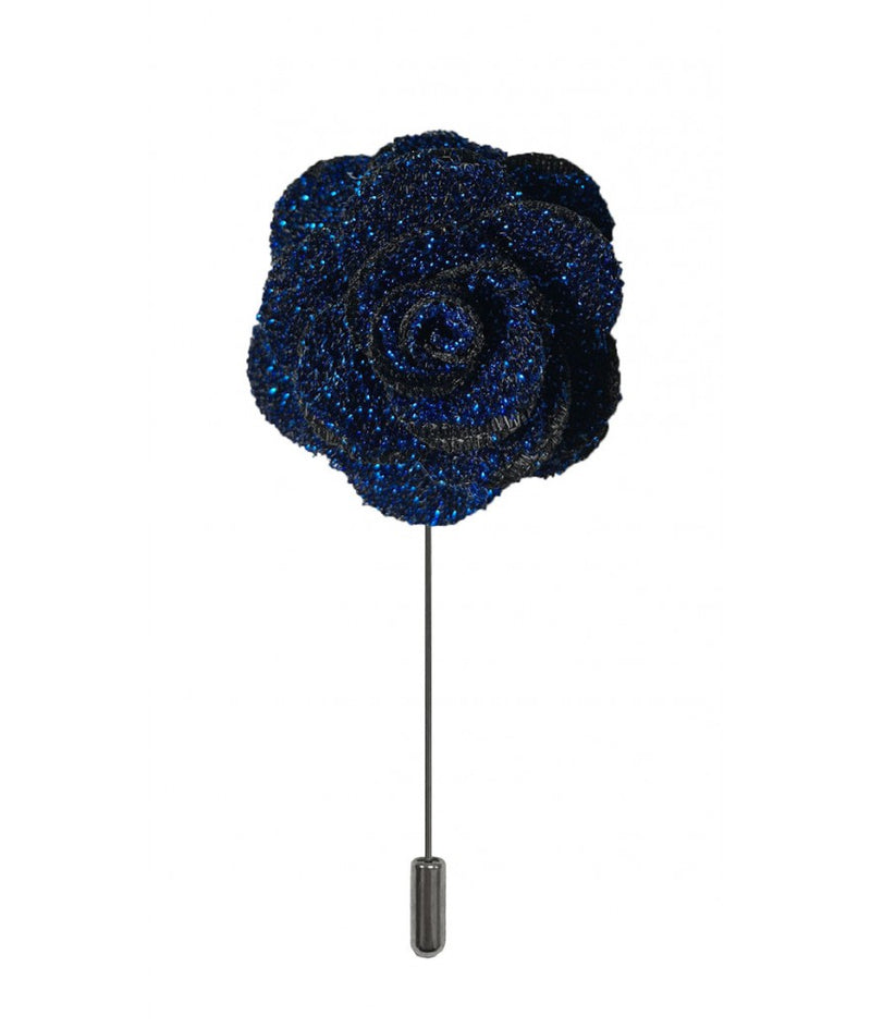Glitter Flower Lapel Pin