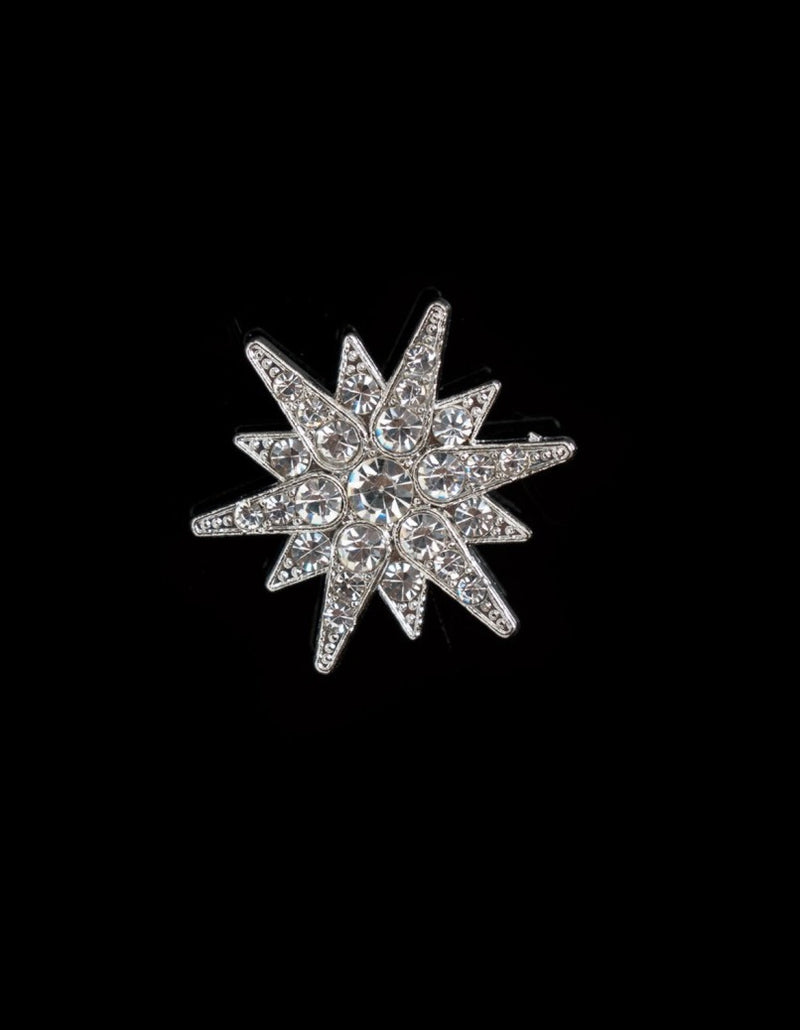 Crystal Encrusted Star Lapel Pin
